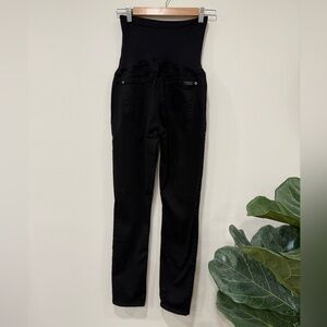 7 For All Mankind Black Maternity Skinny Jeans